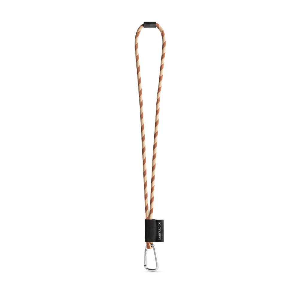 Set Lanyard Tube Long (Ø 7 Mm) With D-Shape Carabiner 55 Mm And Safety Lock Ø 7 Mm
