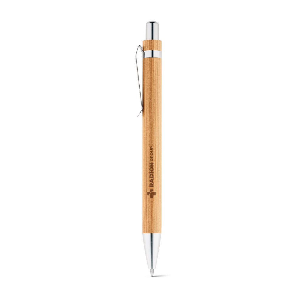 Greeny. Ball Pen And Mechanical Pencil Set In Bamboo