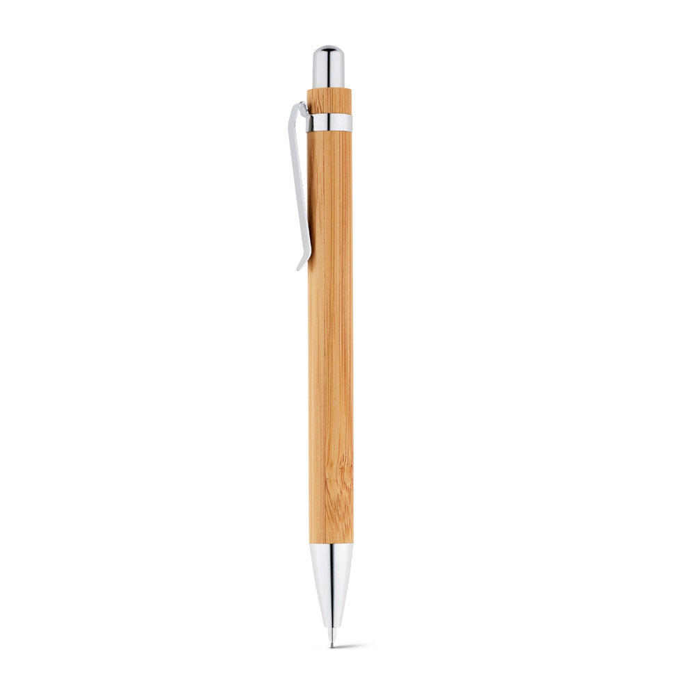 Greeny. Ball Pen And Mechanical Pencil Set In Bamboo