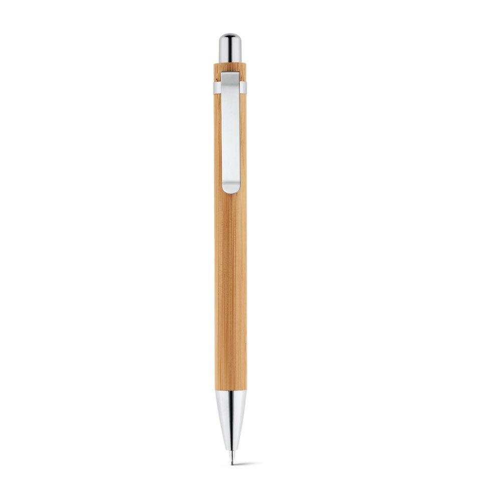 Greeny. Ball Pen And Mechanical Pencil Set In Bamboo
