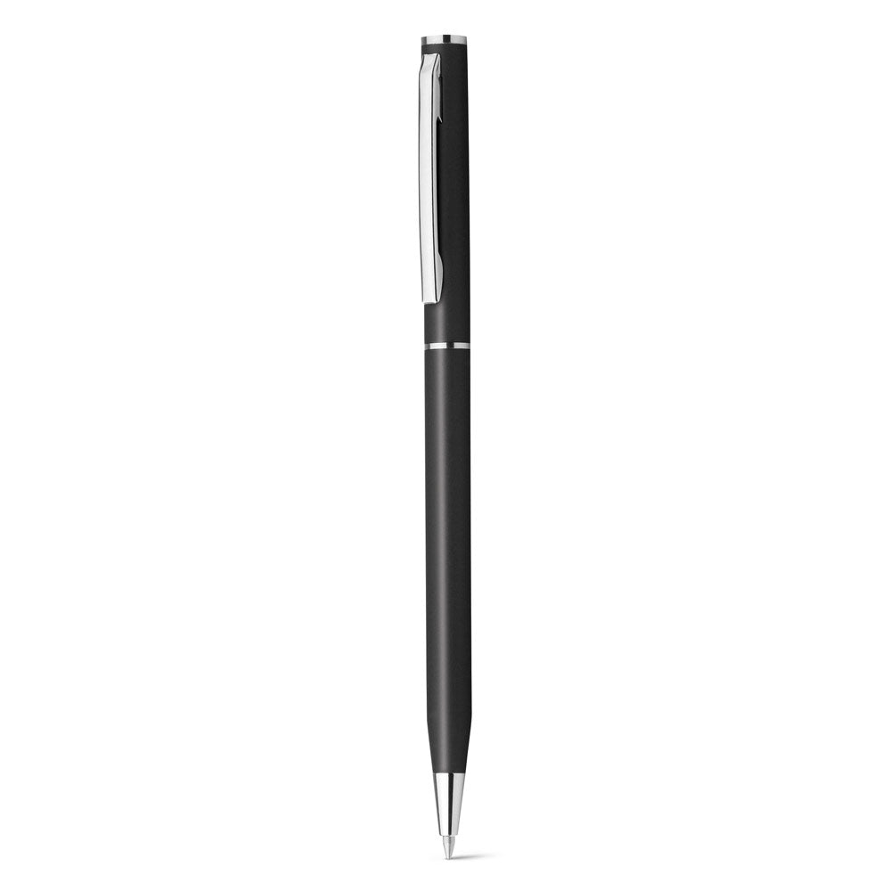 Lesley Metallic. Aluminium Ball Pen With Clip And Twist Mechanism