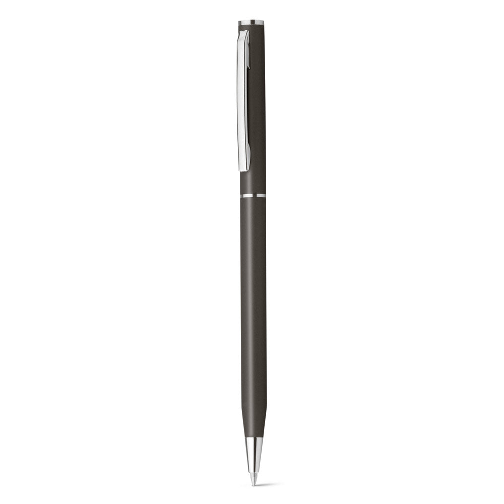 Lesley Metallic. Aluminium Ball Pen With Clip And Twist Mechanism