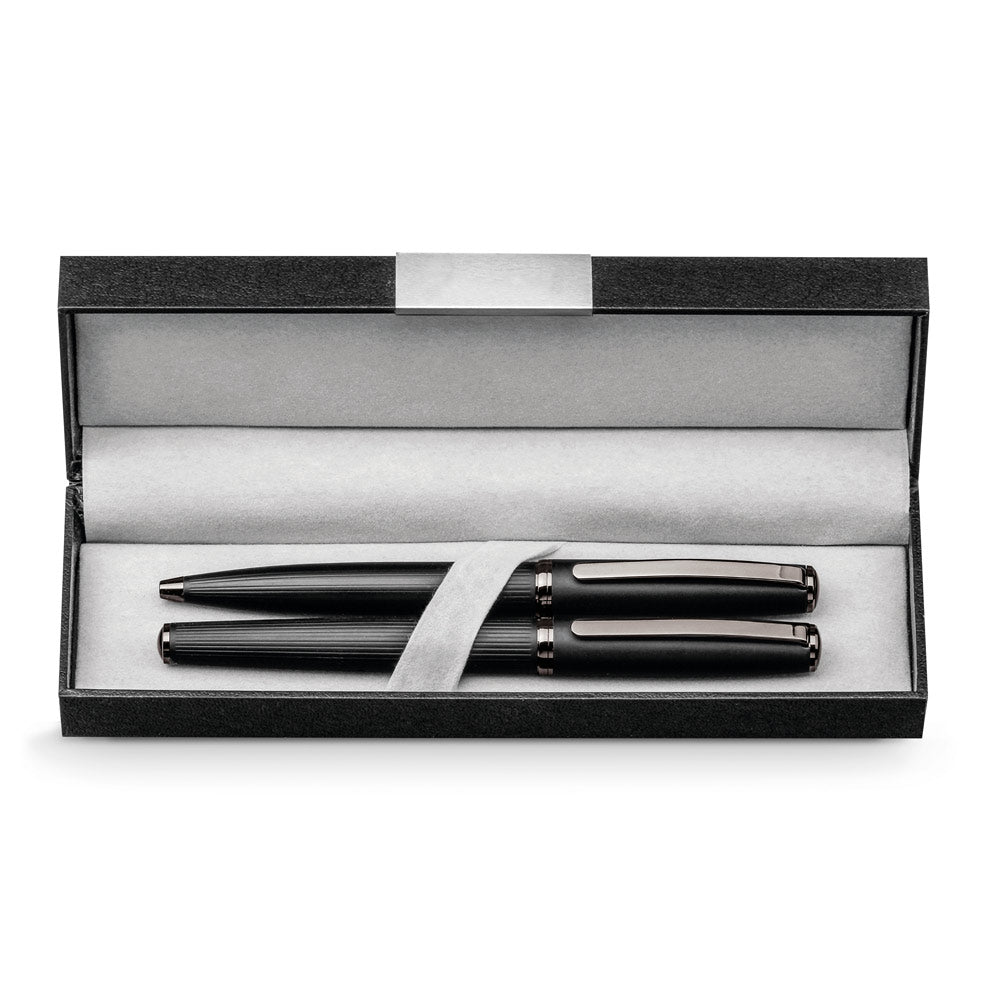 Imperio. Metal Rollerball And Ballpoint Set With Twist Mechanism