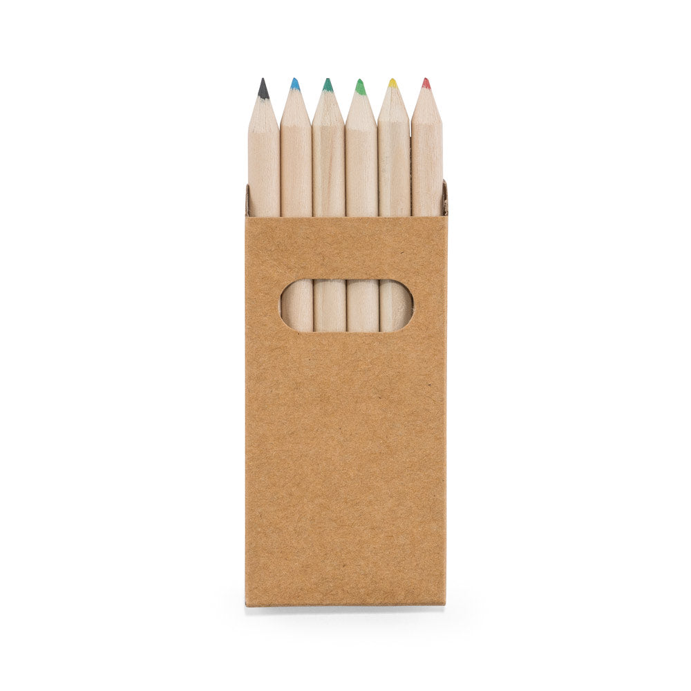 Bird. Pencil Box With 6 Coloured Pencils
