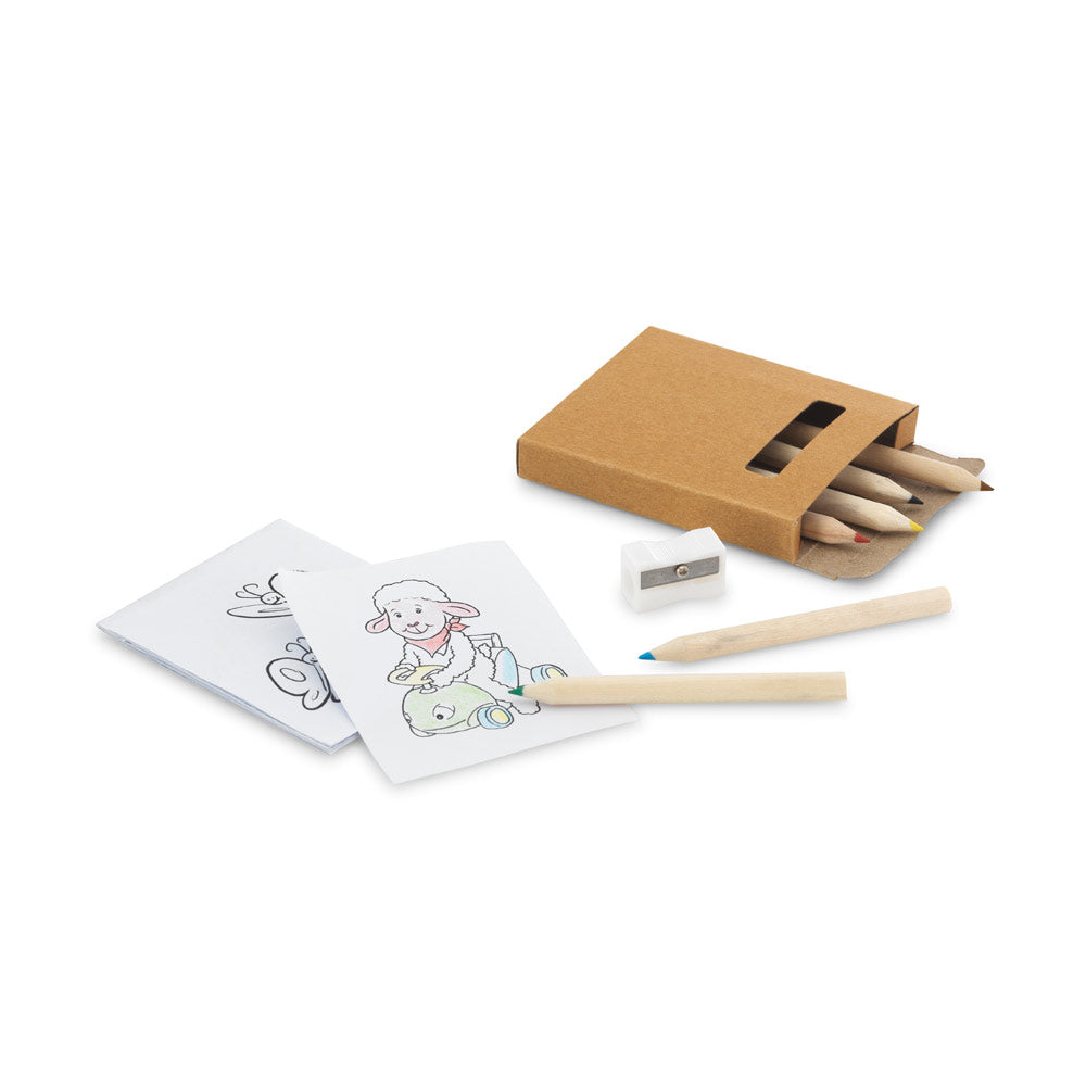 Anim. Colouring Set With Colouring Pencils