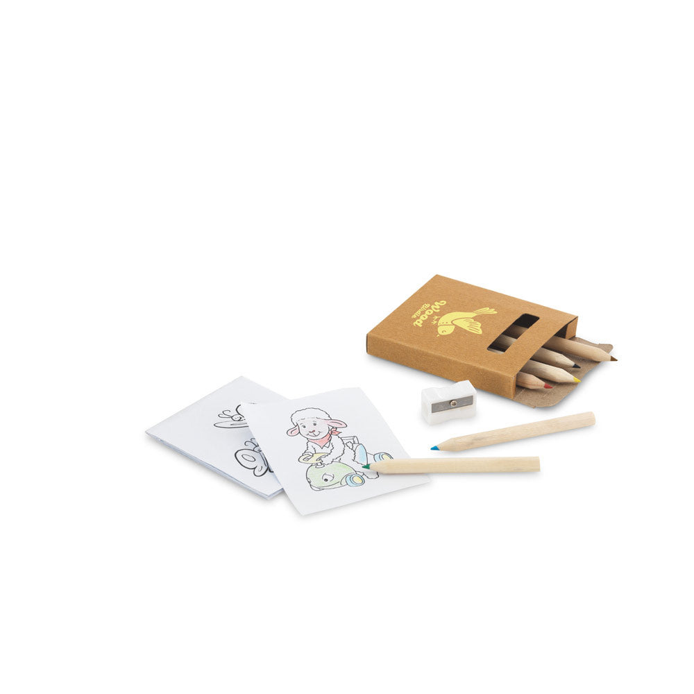 Anim. Colouring Set With Colouring Pencils