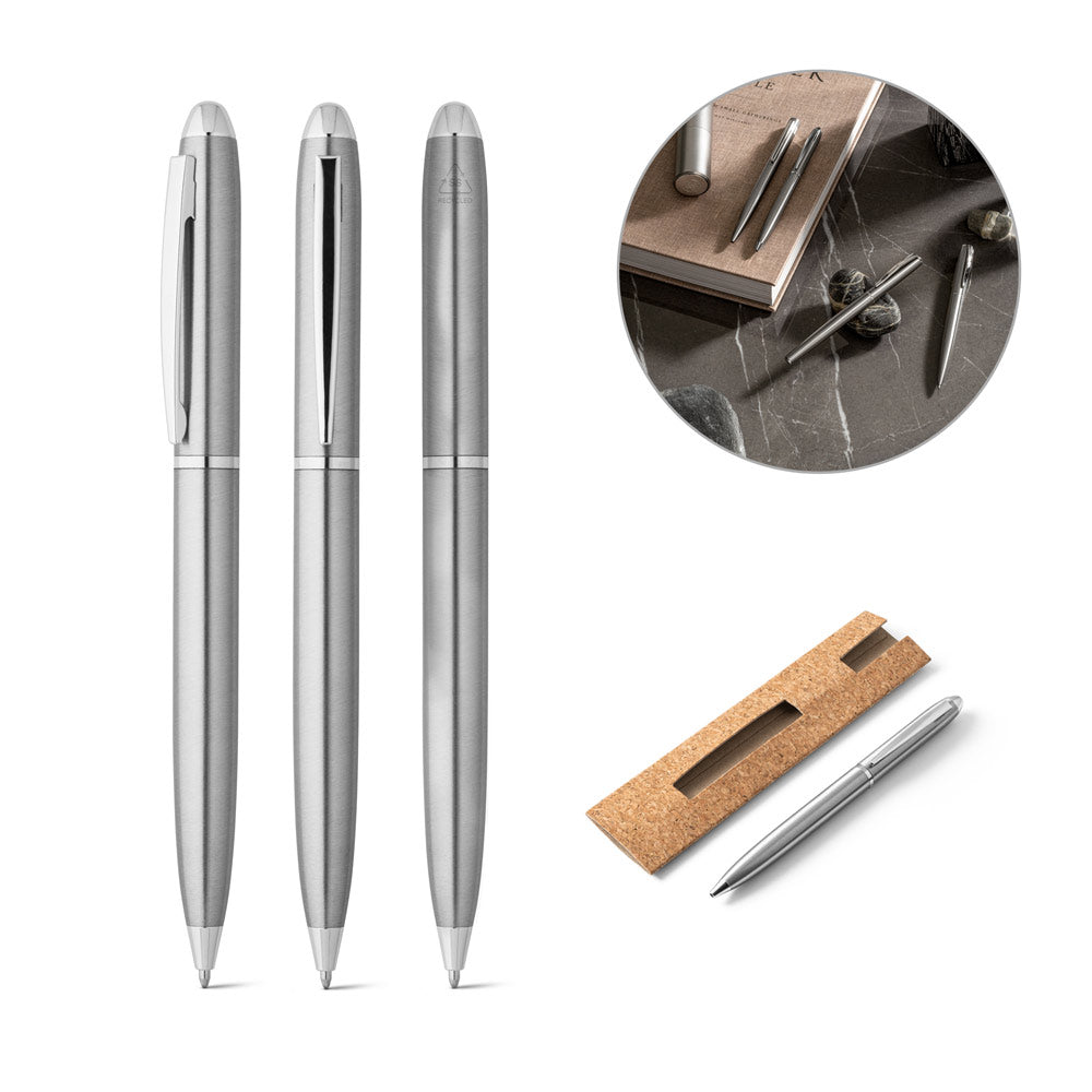 Chris. Ballpoint Pen With Stainless Steel Body (53% Rss) With Clip