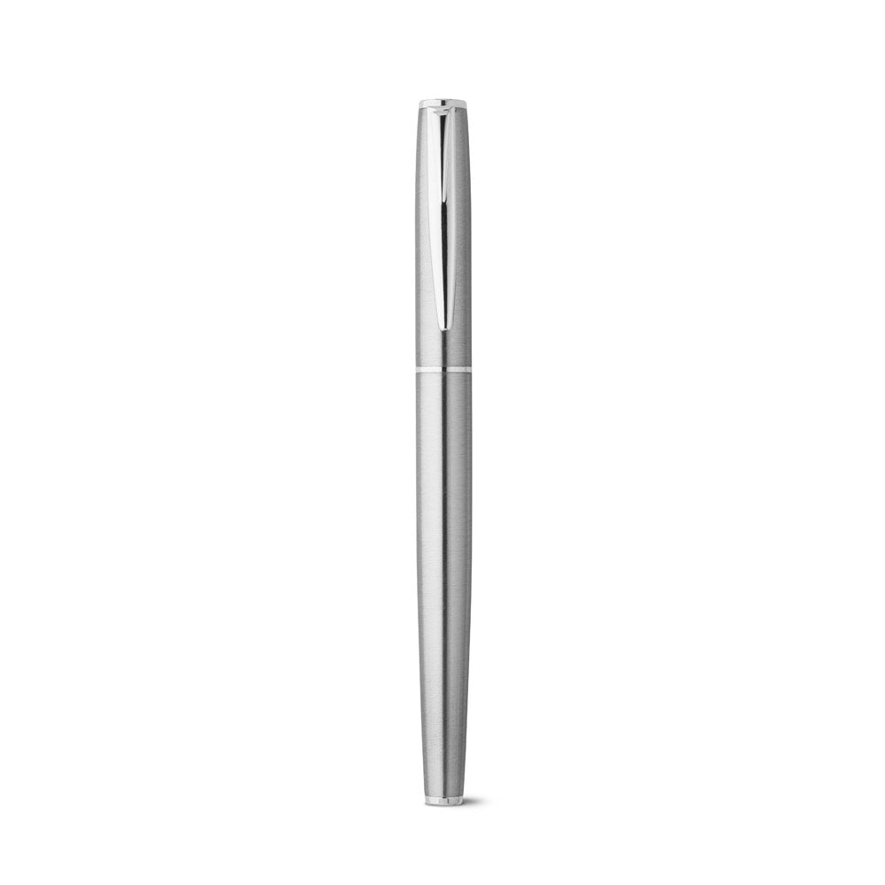 Ella. Roller And Ballpoint Pen Set With Stainless Steel Body (53% Rss) With Clip