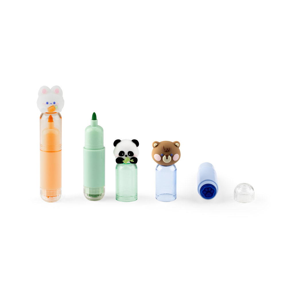 Tropical. Set Of 3 Markers Designed For Children In Abs