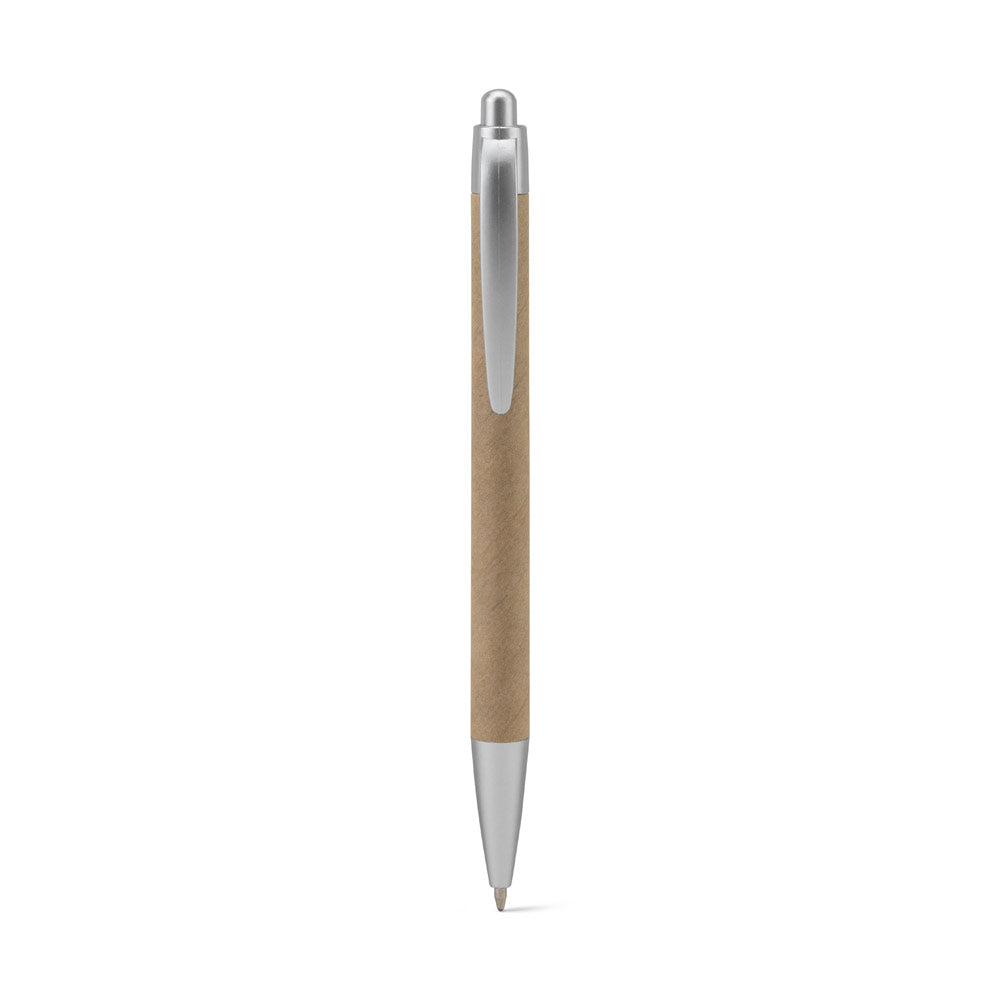 Kyra. Ballpoint Pen Made From 100% Recycled Paper And Details In Recycled Abs (100% Rabs)