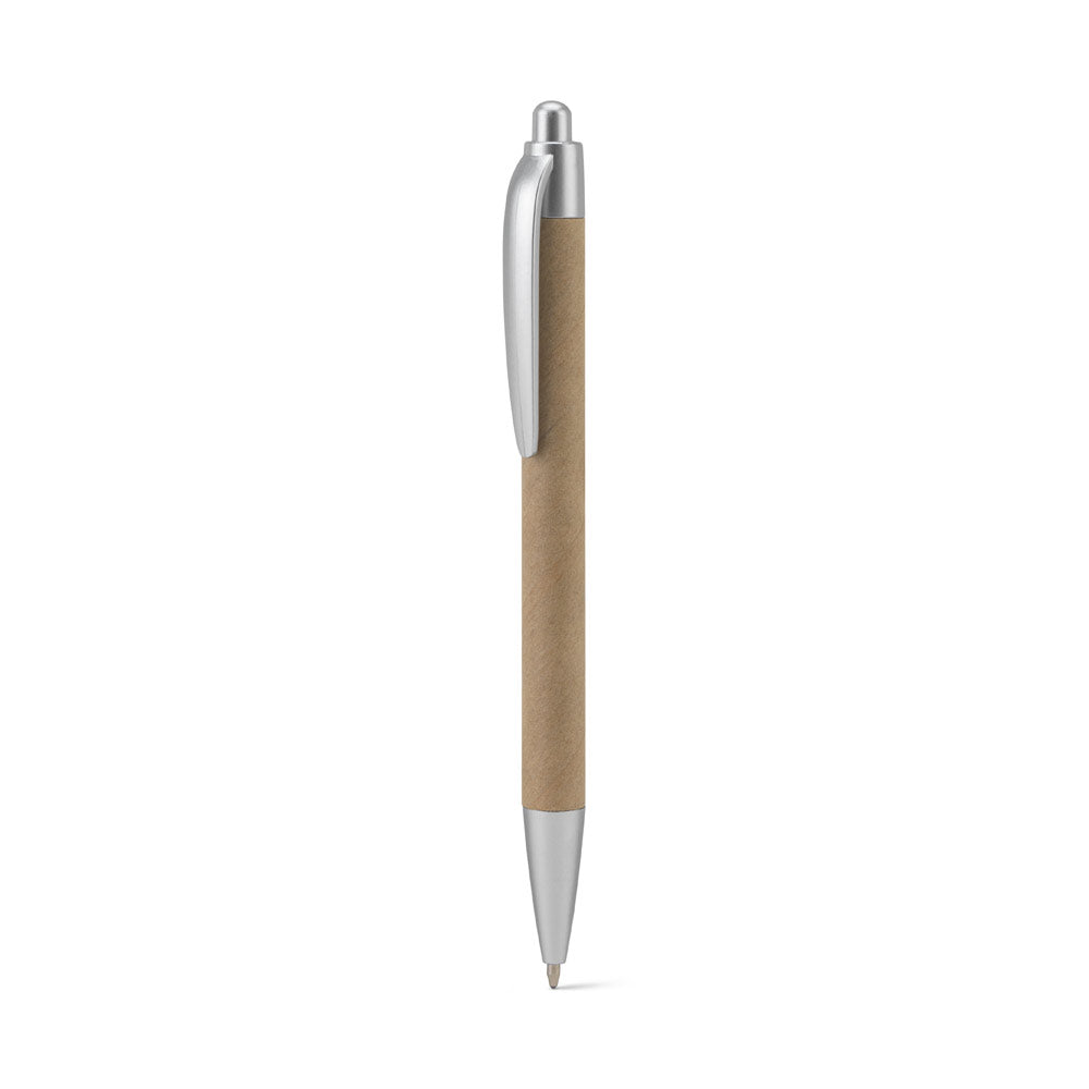Kyra. Ballpoint Pen Made From 100% Recycled Paper And Details In Recycled Abs (100% Rabs)