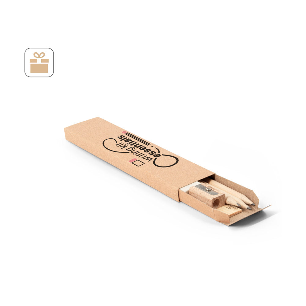 Geoffrey. Versatile Writing Set Consisting Of Pencil, Sharpener, Eraser And Ruler