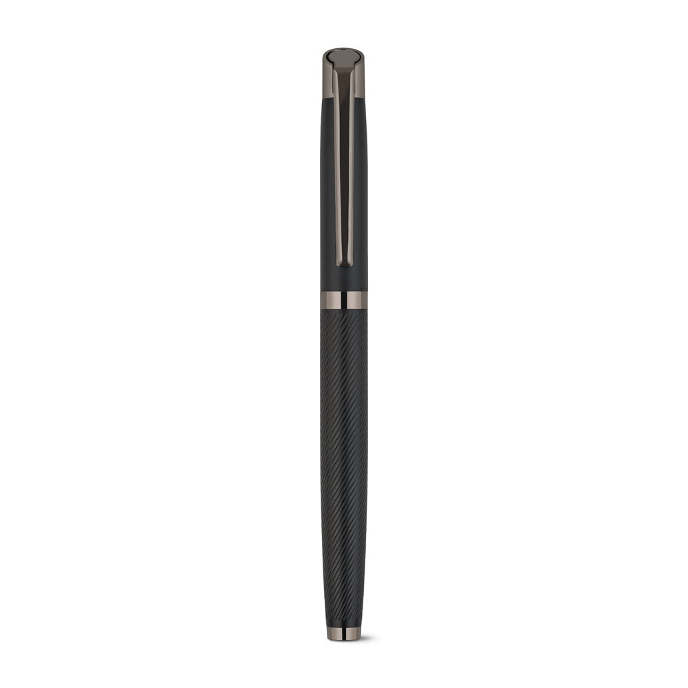 Kingsley. Set Comprising 1 Ballpoint Pen And 1 Rollerball Pen In Aluminium, With Blue Dokumental® Ink