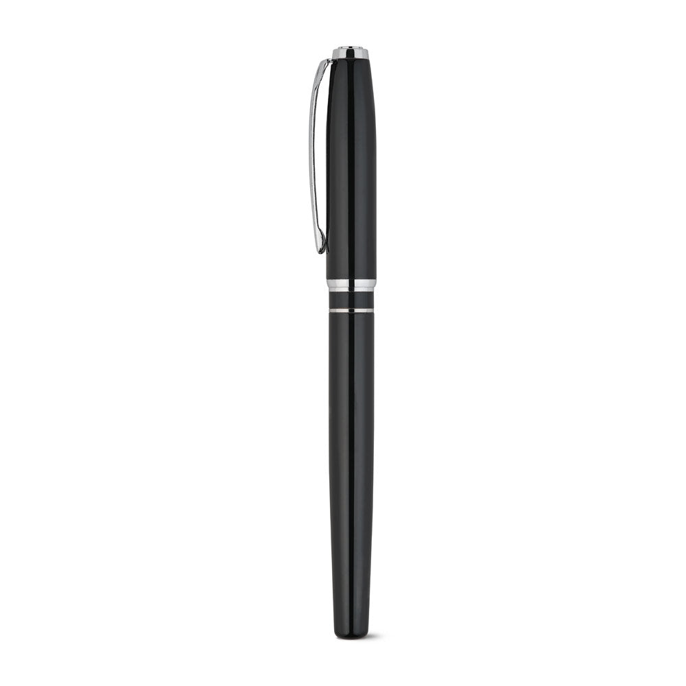 Saramago. Premium Set Comprising 1 Ballpoint Pen And 1 Rollerball Pen In Copper And Stainless Steel, With Blue Ink