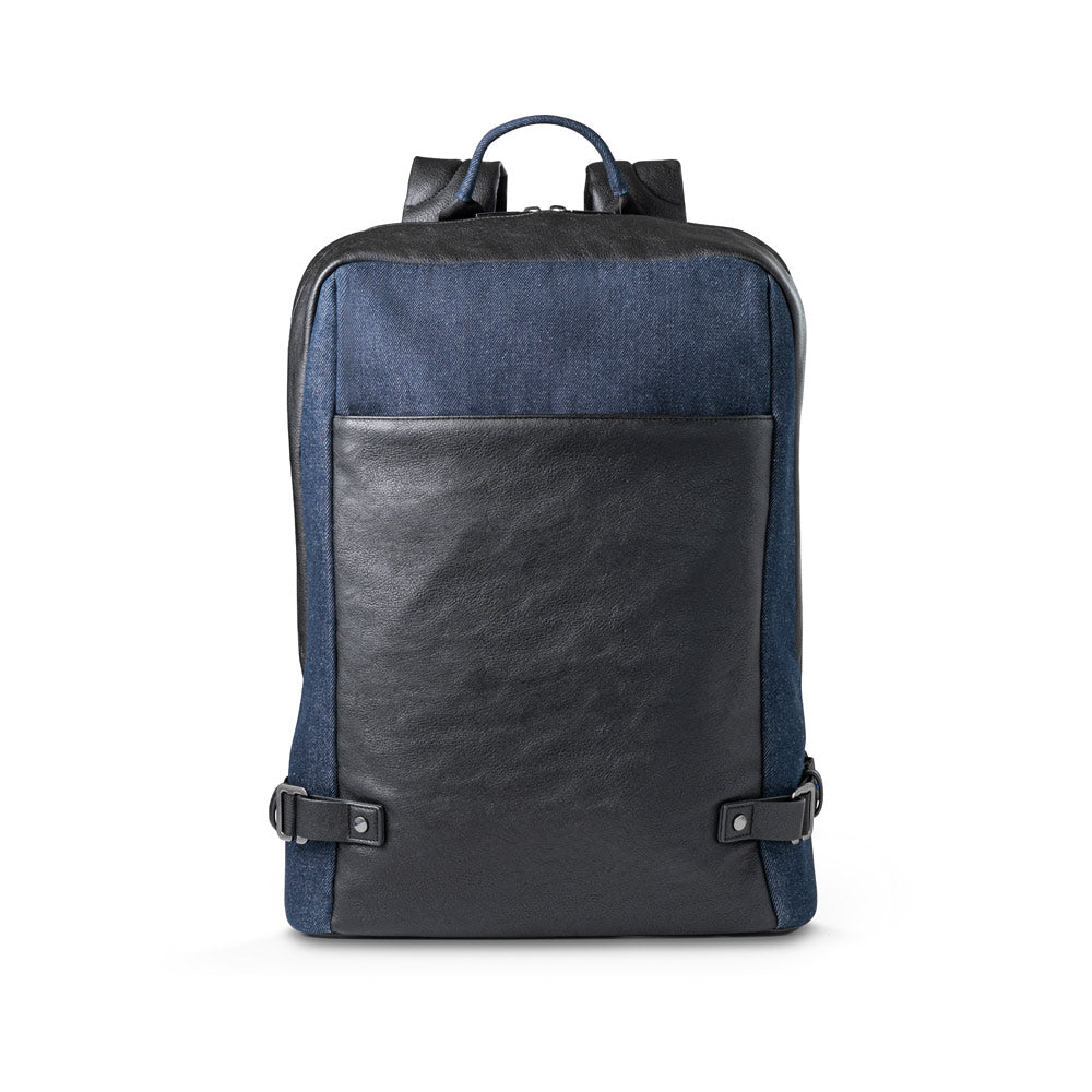 Divergent Backpack I. 15'6" Laptop Backpack In Denim And Pu