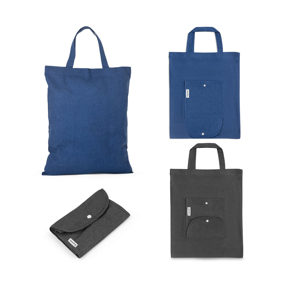 Siena. Foldable Bag In Cotton (50%), Recycled Cotton (30%) And Polyester (20% Rpet) (140 G/M²)
