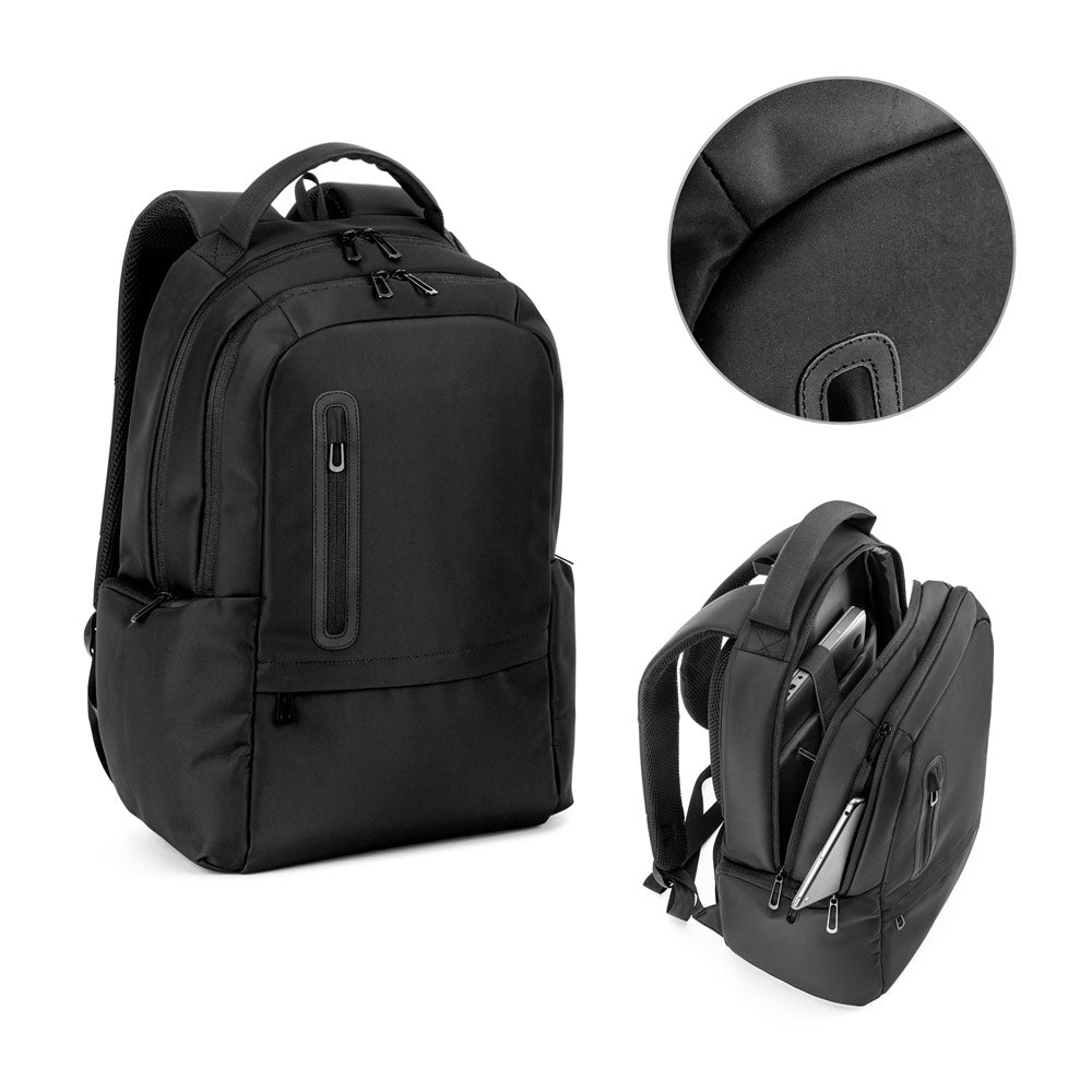Boston Solid. 17" Laptop Rucksack Made From 150D Nylon With 2 Padded Compartments