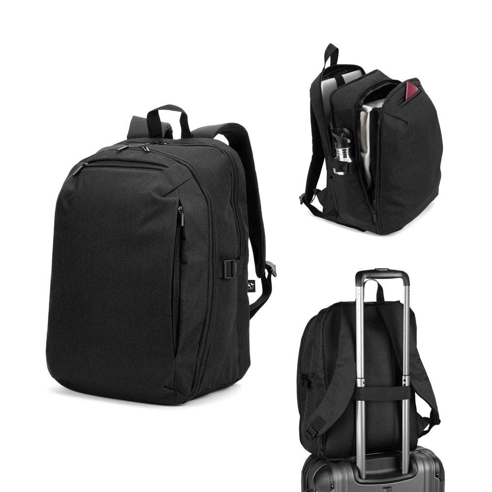 Udine. Backpack With One Full Opening Compartment In High Density 300D Recycled Polyester 16"
