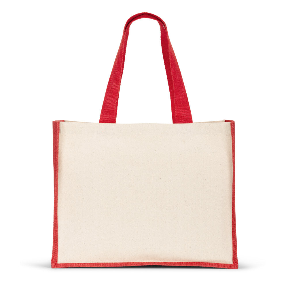 Helsinque Colour. Canvas Bag (320 G/M²), With Bottom And Sides In Laminated Jute (350 G/M²) In Colors