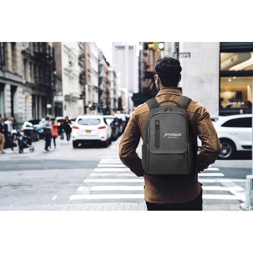 Boston. 17" Waterproof 2 Tone Nylon Laptop Backpack