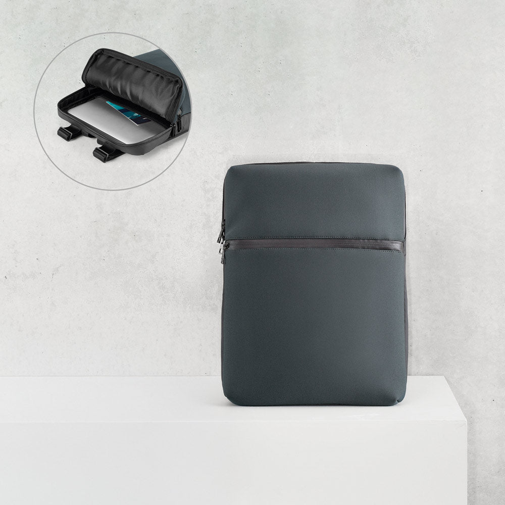 Urban Backpack. 14'' Laptop Backpack In Soft Shell And Tarpaulin