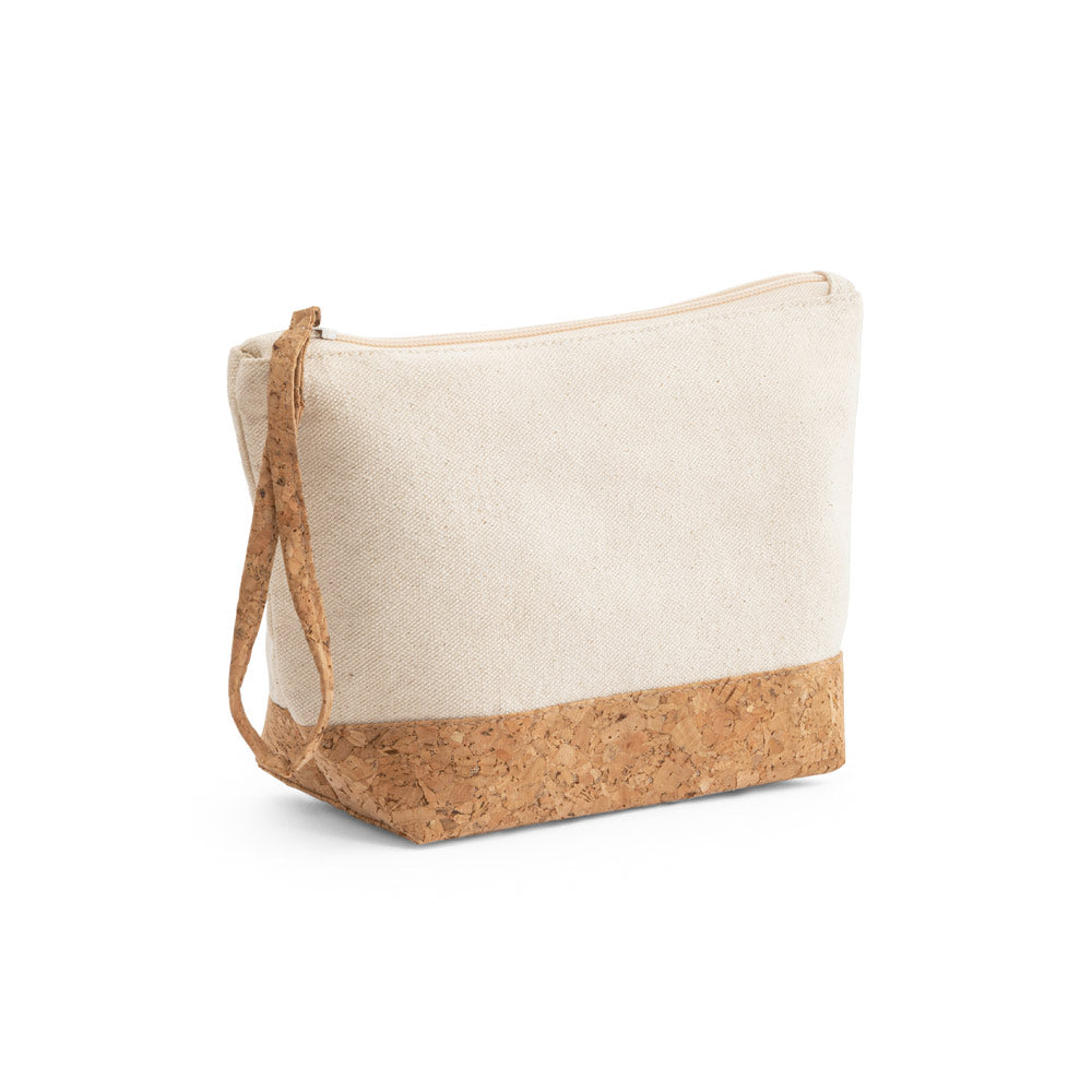 Blanchett. 100% Cotton And Cork Toiletry Bag
