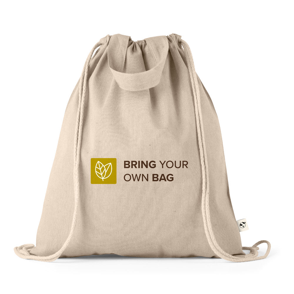 Rissani. Drawstring Bag With Recycled Cotton (70%) And Polyester (30% Rpet) (140 G/M²)