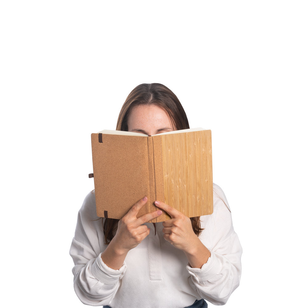 Orwell. A5 Notebook In Bamboo And Cork Sheets With Lined Sheets