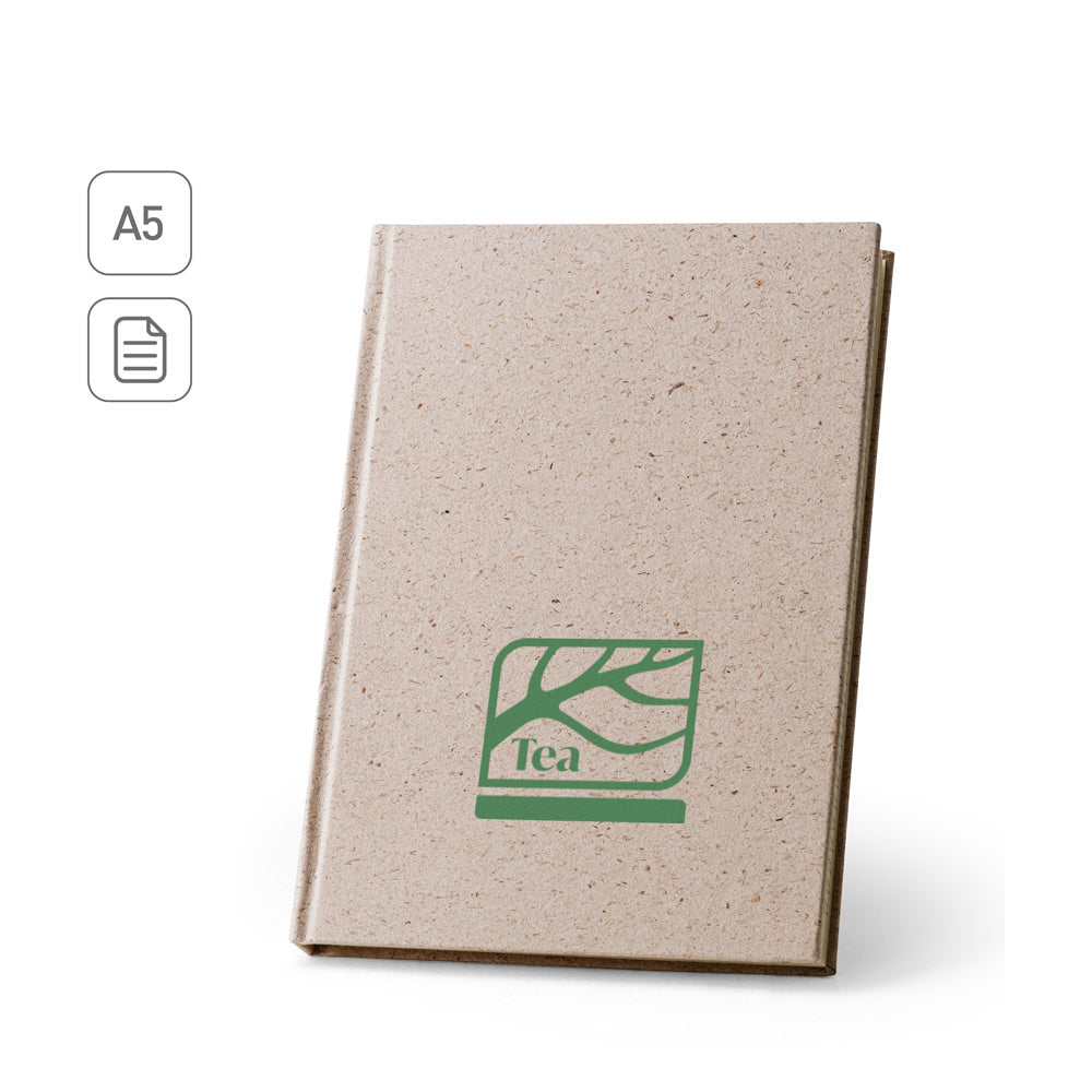 Teapad Rigid. A5 Notepad With Hard Cover Made From Tea Leafs Waste (65%)