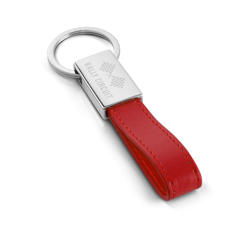 Watoh. Round Metal And Pu Keyring