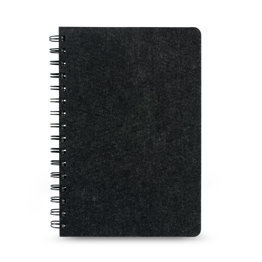 Mishima. A5 Notebook With Semi-Hard Cover In Recycled Felt (100% Rpet) With Rings And Lined Pages