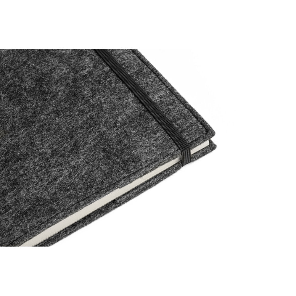 Baldwin. A5 Notepad With Recycled Felt Cover (100% Rpet) And Lined Pages In 100% Recycled Paper
