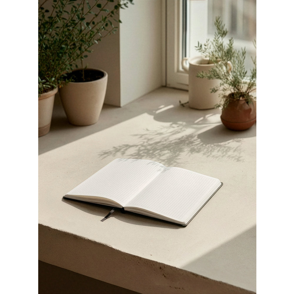Hemingway Square. A5 Pu Notebook With Squared Paper