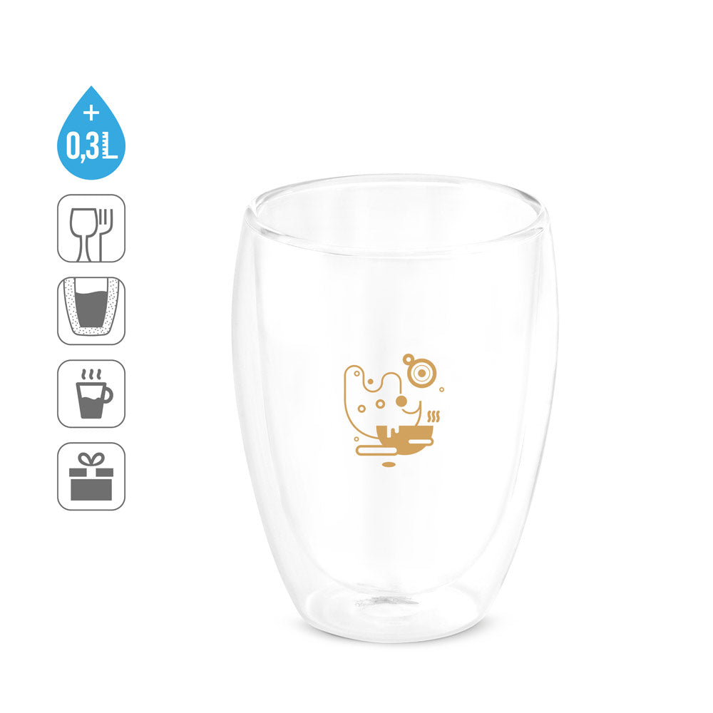 Machiato Duo. Set Of 2 Borosilicate Glass Cups