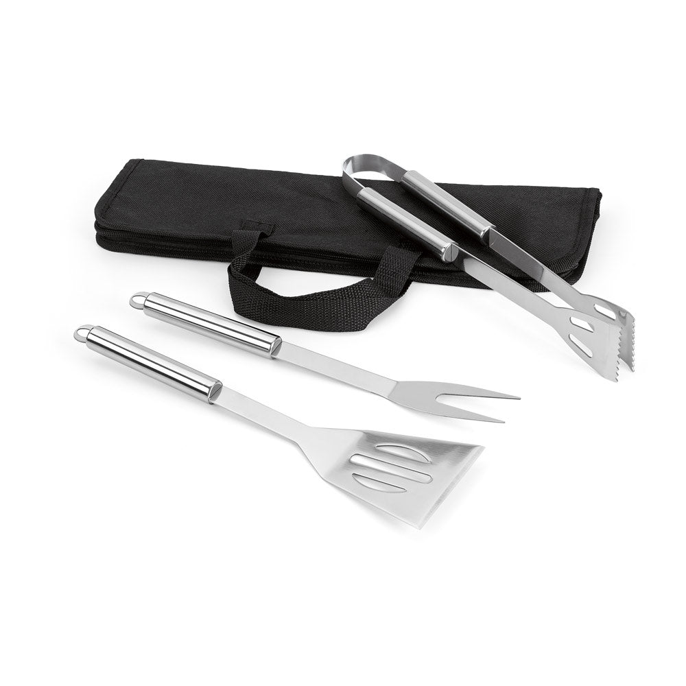 Soares. Barbecue Set With 3 Stainless Steel Pieces