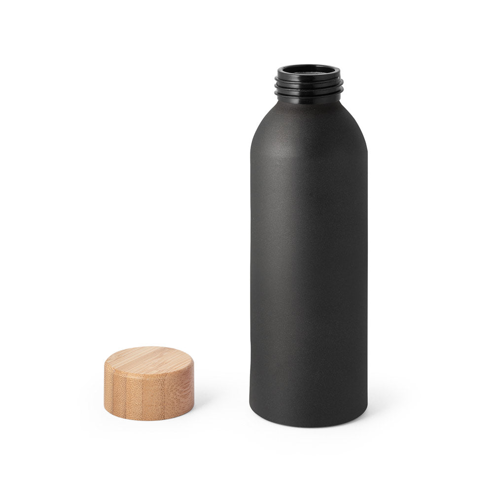 Queta. Aluminium Bottle With Bamboo Lid 550 Ml