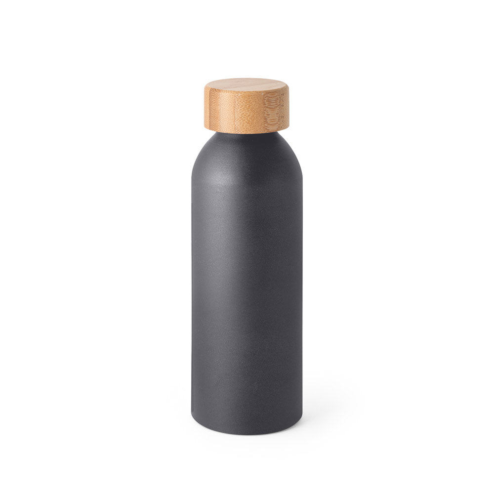 Queta. Aluminium Bottle With Bamboo Lid 550 Ml