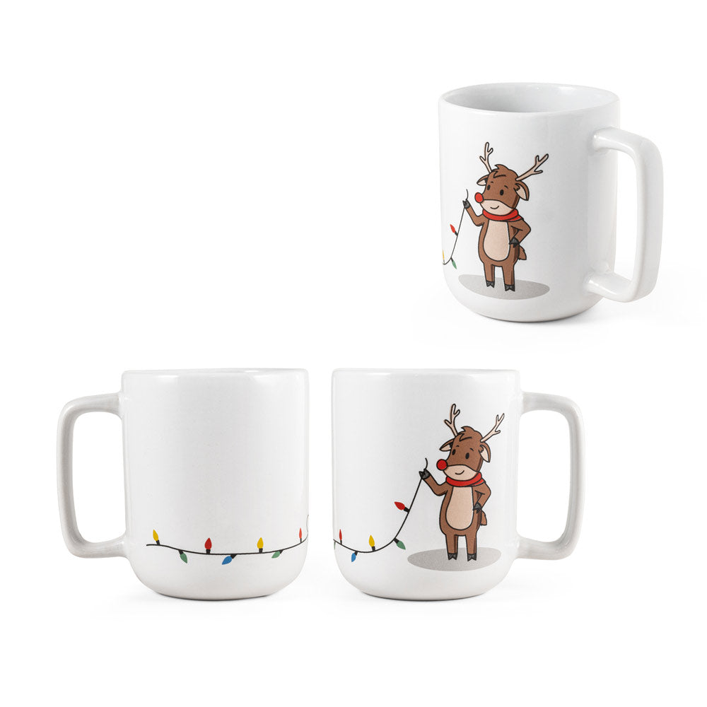 Reindeer. Mug With Christmas Print 330 Ml