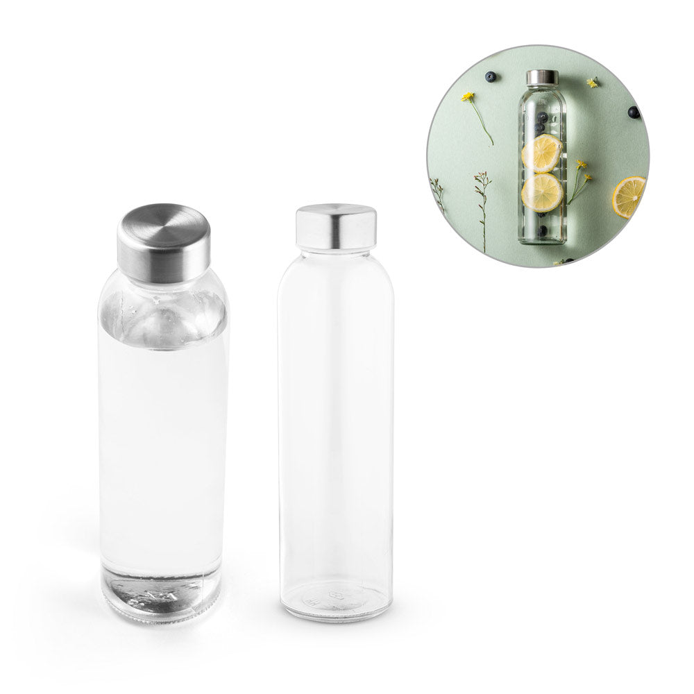 Soler. Sublimation Glass Bottle And Stainless Steel Cap 500 Ml