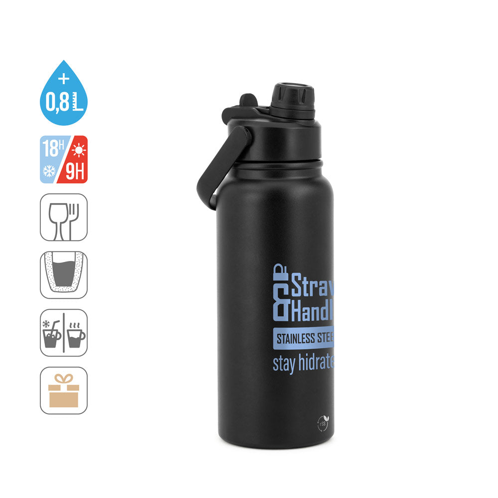 Alcaraz. Stainless Steel Bottle (90% Recycled), Double Wall Vacuum Insulated
