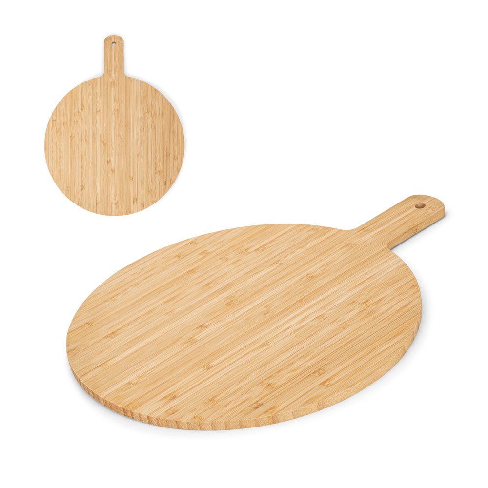 Cheesano. Round Shaped Bamboo Serving Board