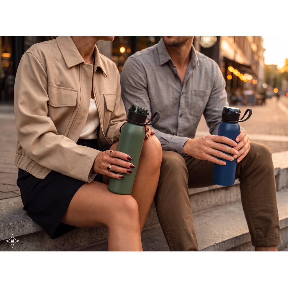 Lemieux. Stainless Steel Sports Bottle (90% Recycled) 670 Ml