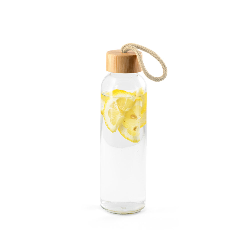 Crosby. 520 Ml Glass Bottle With Bamboo Lid