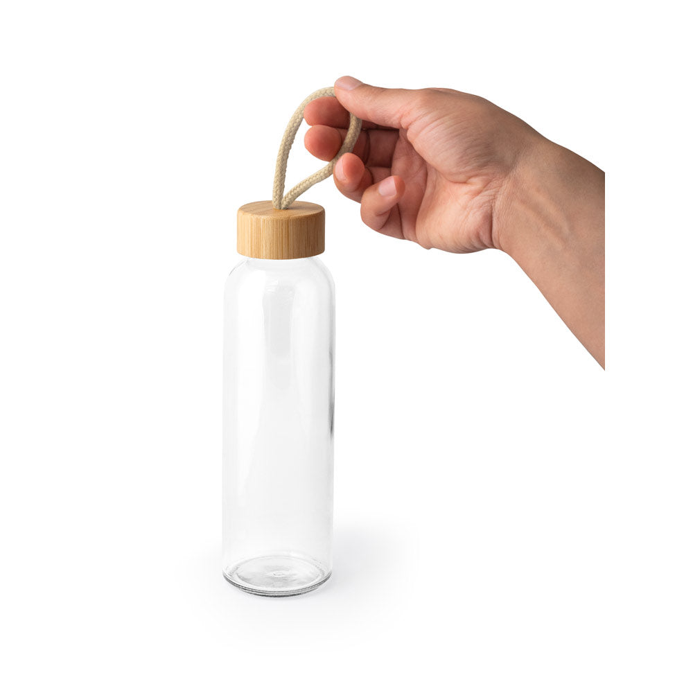 Crosby. 520 Ml Glass Bottle With Bamboo Lid