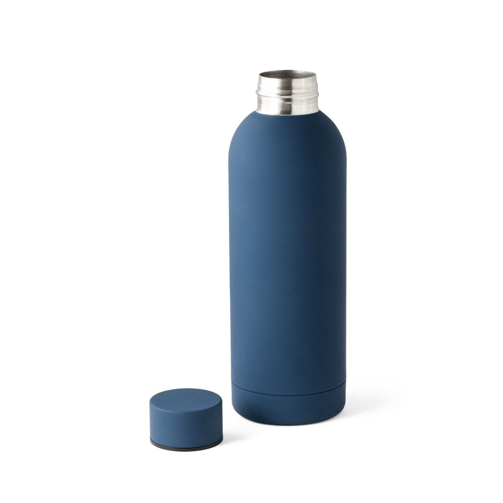 Odin. Double Wall Vacuum Stainless Steel (36% Recycled) Bottle With Rubber Coating 550 Ml