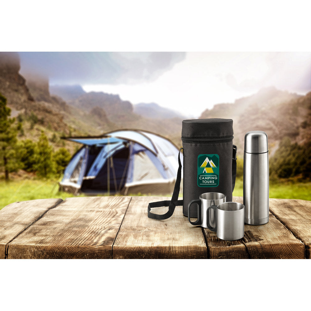 Durant. Stainless Steel Thermos And Mugs Set