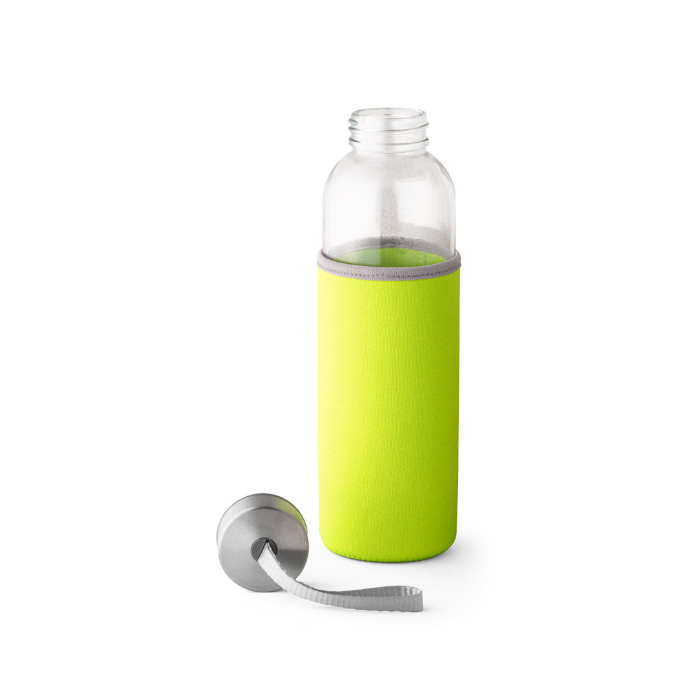 Raise. Glass And Stainless Steel Sport Bottle 520 Ml