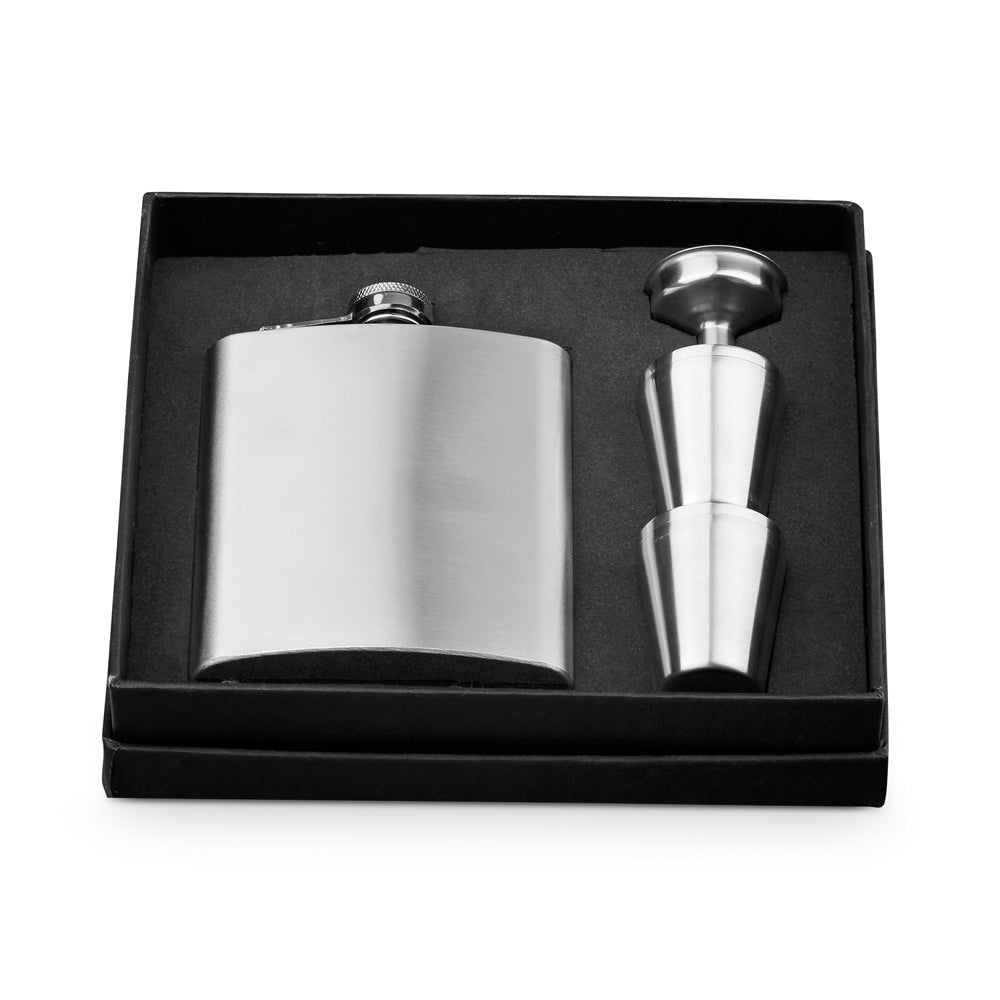 Novak. Stainless Steel Bottle And Glasses Set 200 Ml