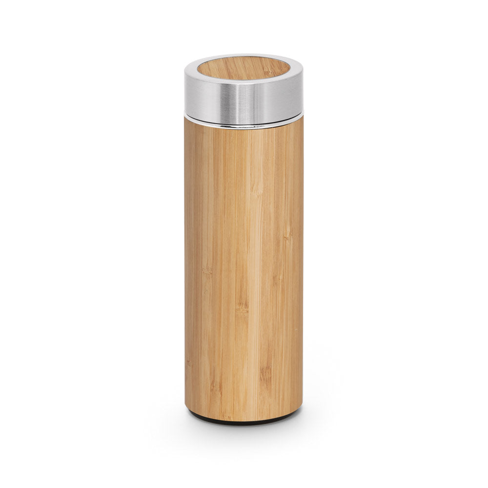 Naturel. Bamboo And Stainless Steel (90% Recycled) Thermal Bottle 430 Ml