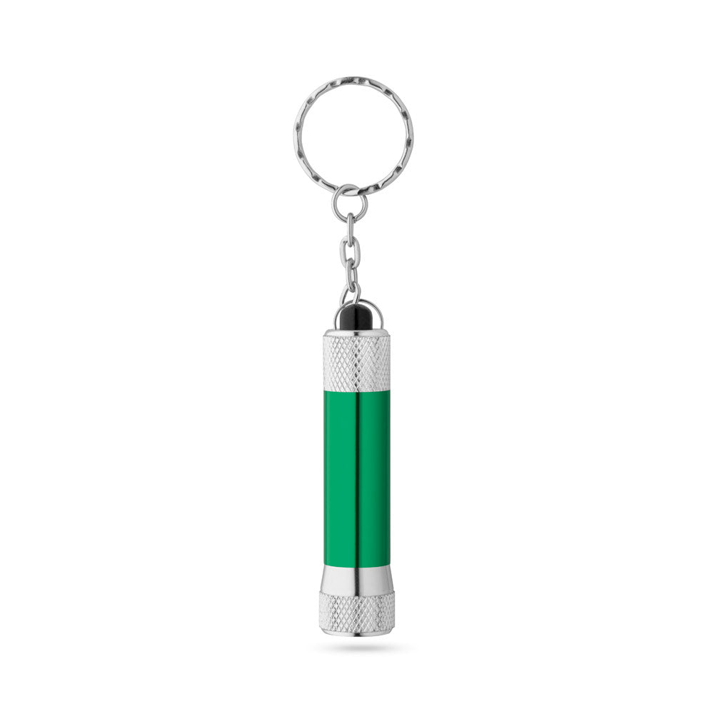 Re-Lergan. Aluminium Keyring (92% Recycled) With 3-Light Led Torch